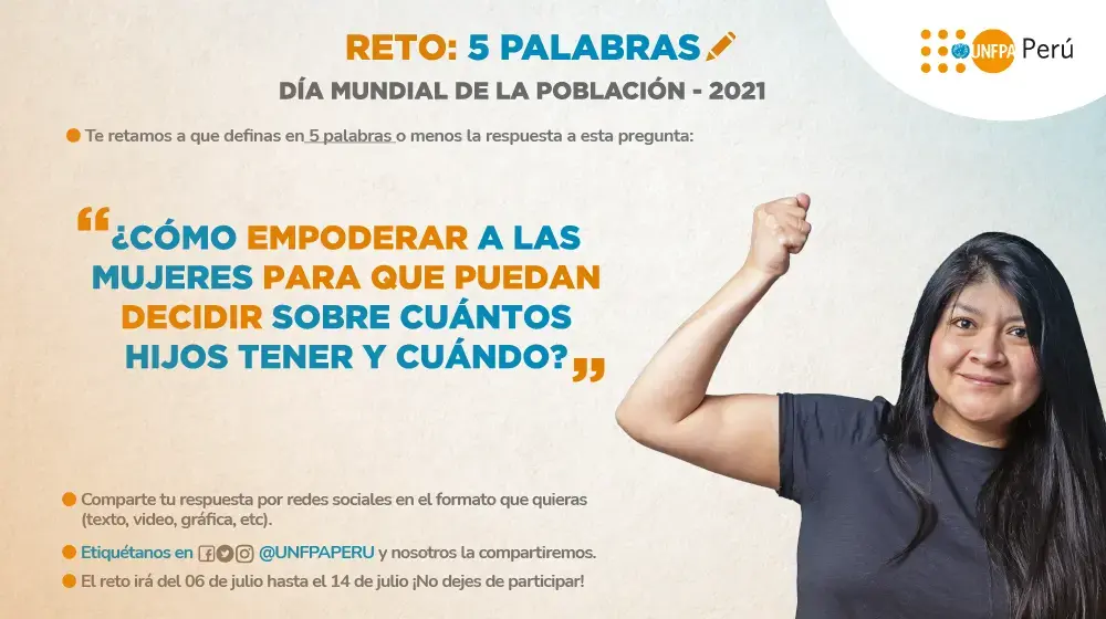 Reto: 5 palabras por el Día Mundial de la Población 2021