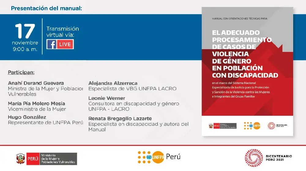 Presentación del “Manual para el adecuado procesamiento de casos de violencia de género en población con discapacidad”.