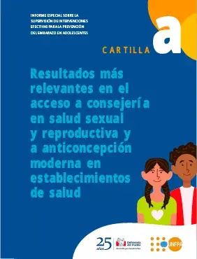 Resultados más relevantes en el acceso a consejería en salud sexual y reproductiva 