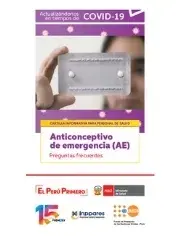 Cartilla informativa para personal de salud - Anticonceptivo de emergencia (AE)