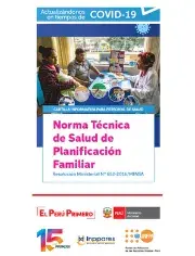 Cartilla informativa para personal de salud - Norma Técnica de Salud de Planificación Familiar