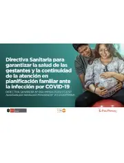 Directiva Sanitaria para garantizar la salud de las gestantes y la continuidad de la atención en planificación familiar ante la infección por COVID-19