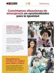 Convirtamos situaciones de emergencia en oportunidades para la igualdad