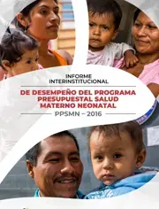 Informe de desempeño del Programa Presupuestal Salud Materno Neonatal 2016