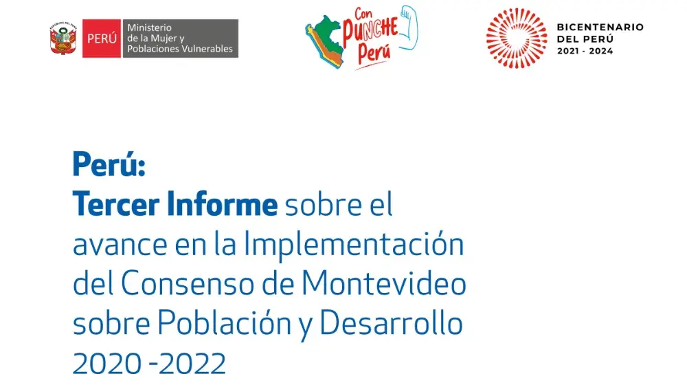 Perú: Tercer Informe Nacional Voluntario sobre el avance en la Implementación del CMPD 2020-2022